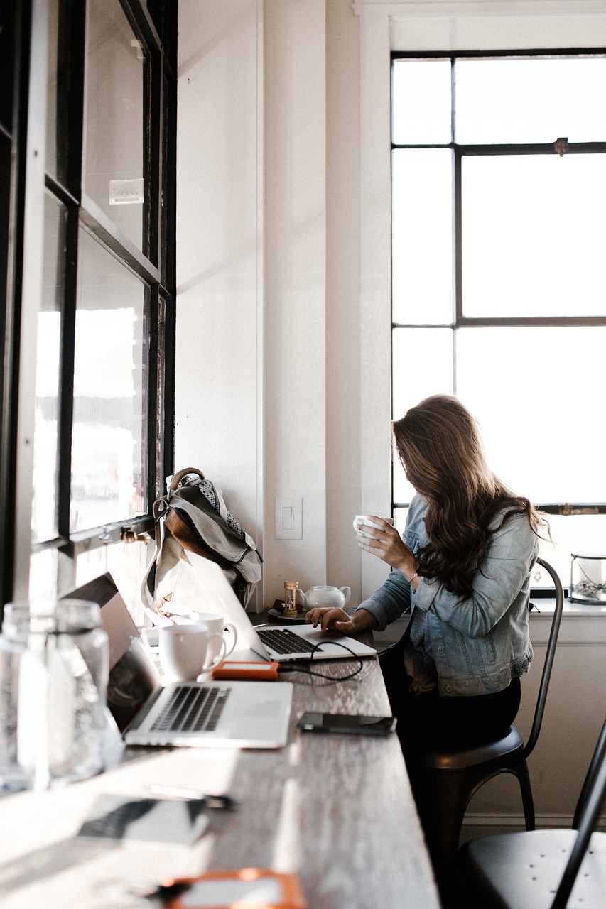 Creative professional working in a bright agency workspace